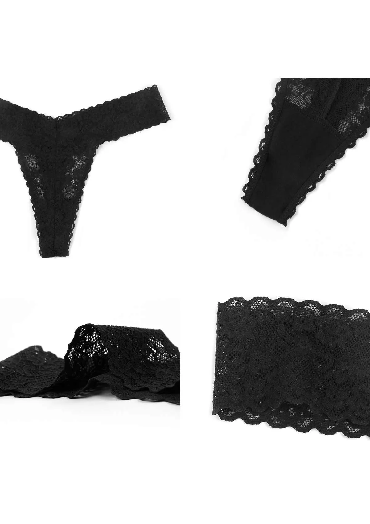 HSIA Soft Sexy Lace Cheeky Thong Underwear 3 Pack