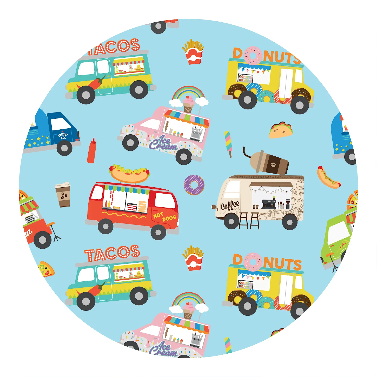 I Like Food Trucks and I Cannot Lie Toddler Pajamas (Short Sleeve)