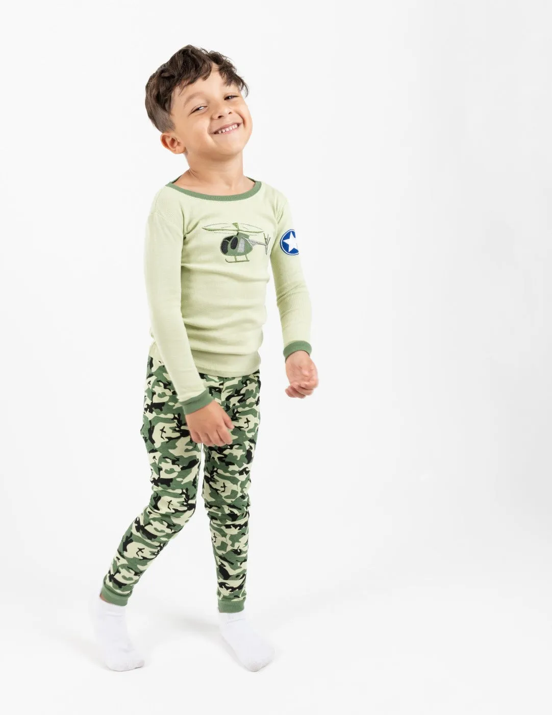 Kids Camouflage Helicopter Pajamas