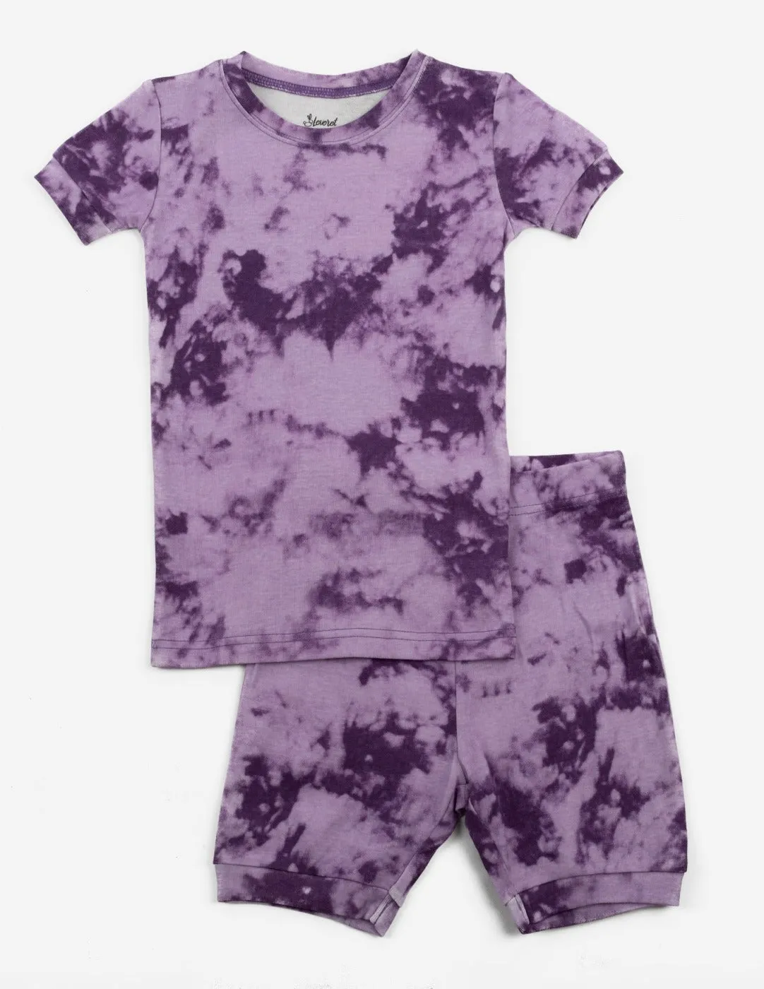 Kids Cotton Short Purple Mix Tie Dye Pajamas