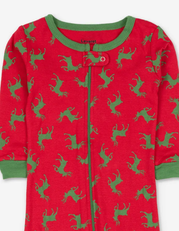 Kids Footed Cotton Pajamas