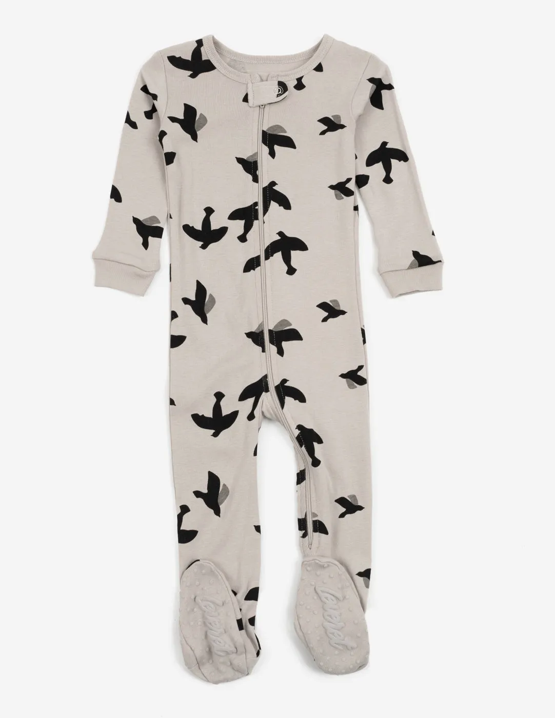 Kids Footed Grey Bird Pajamas