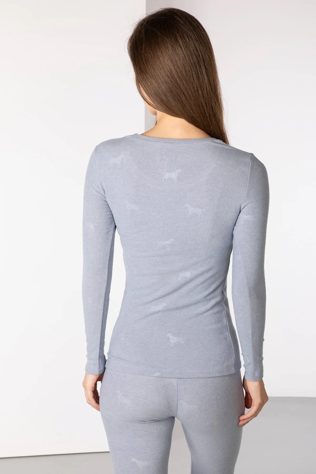 Ladies Brushed Thermal Long Sleeved Base Layer Top - Ella