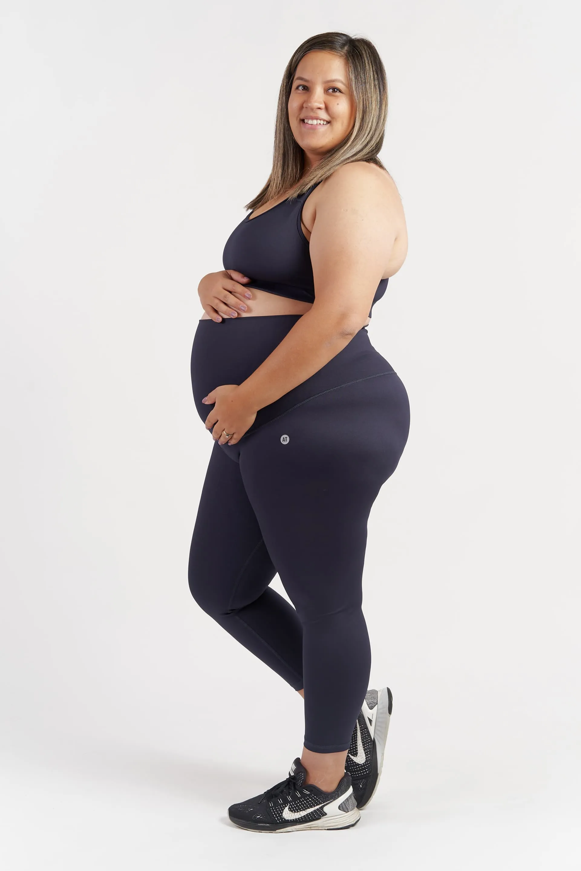 Mama Maternity Leggings 7/8 Length - Navy