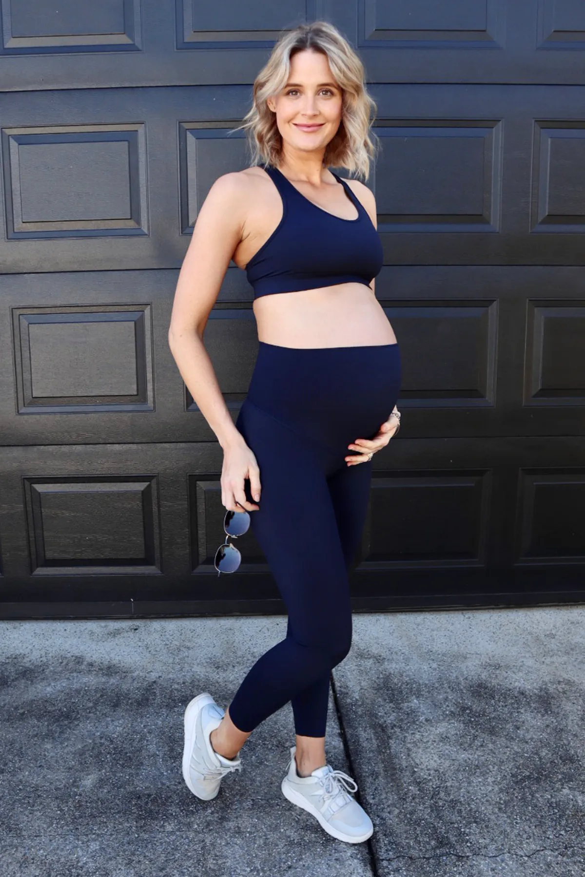 Mama Maternity Leggings 7/8 Length - Navy