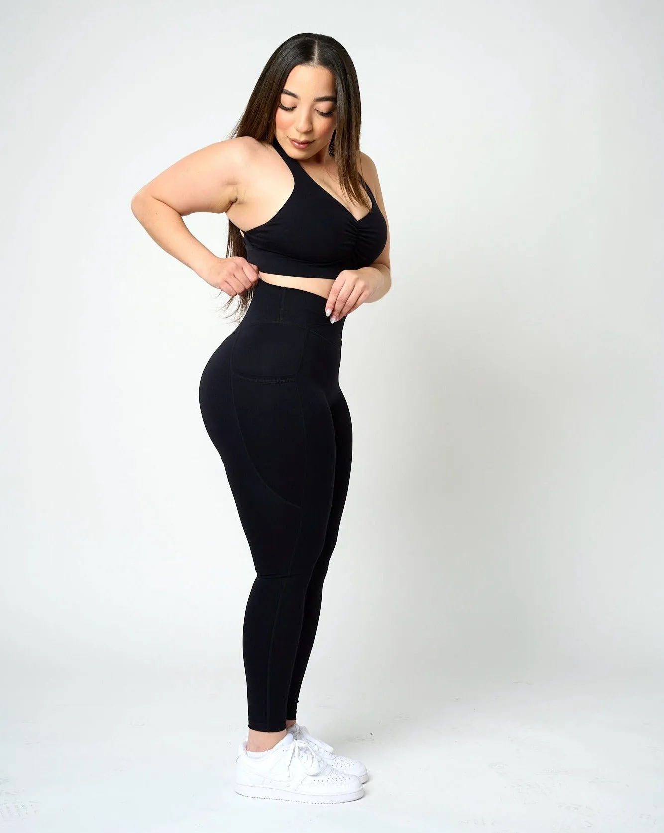 Maria High Rise Pocket Leggings - Black