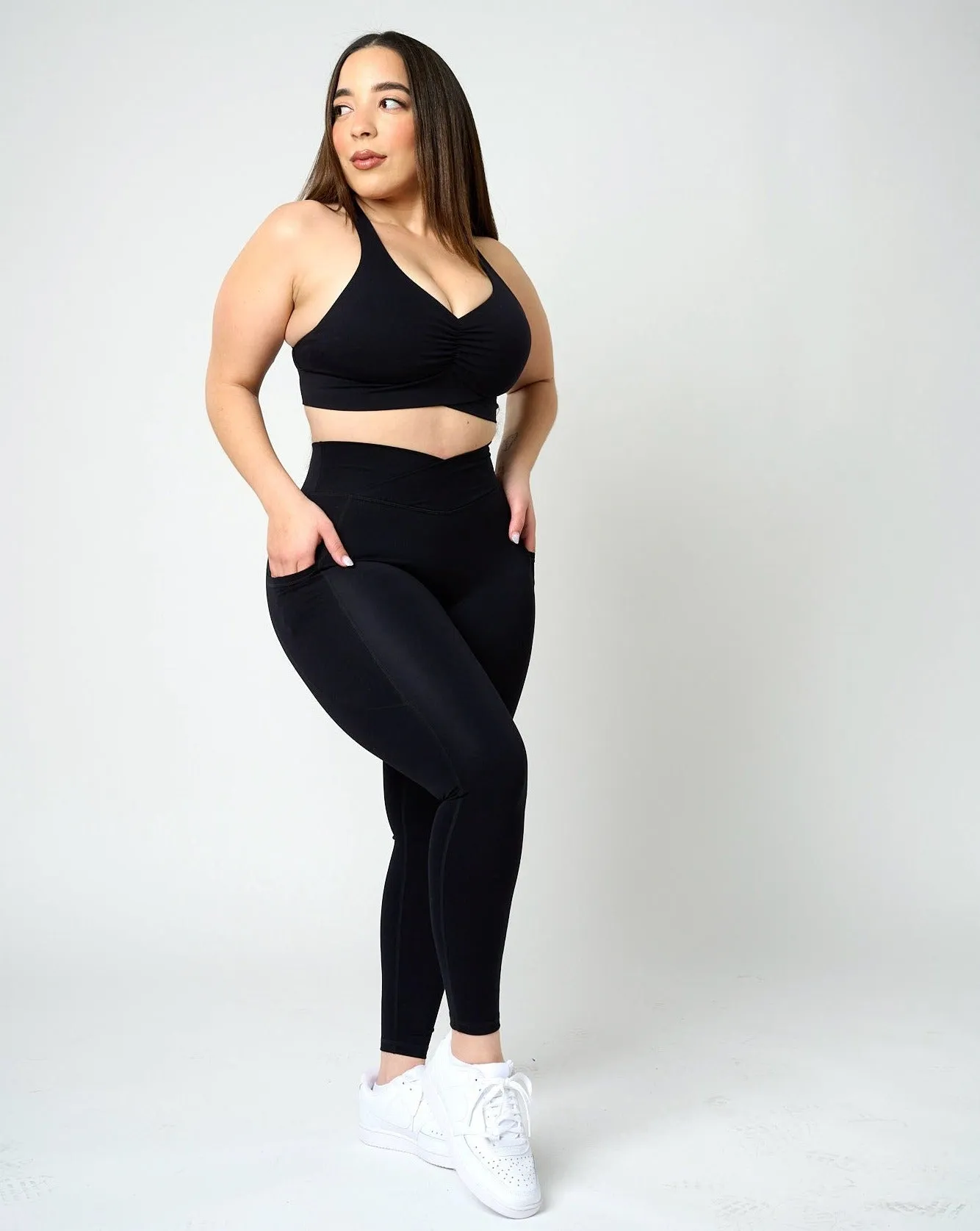 Maria High Rise Pocket Leggings - Black