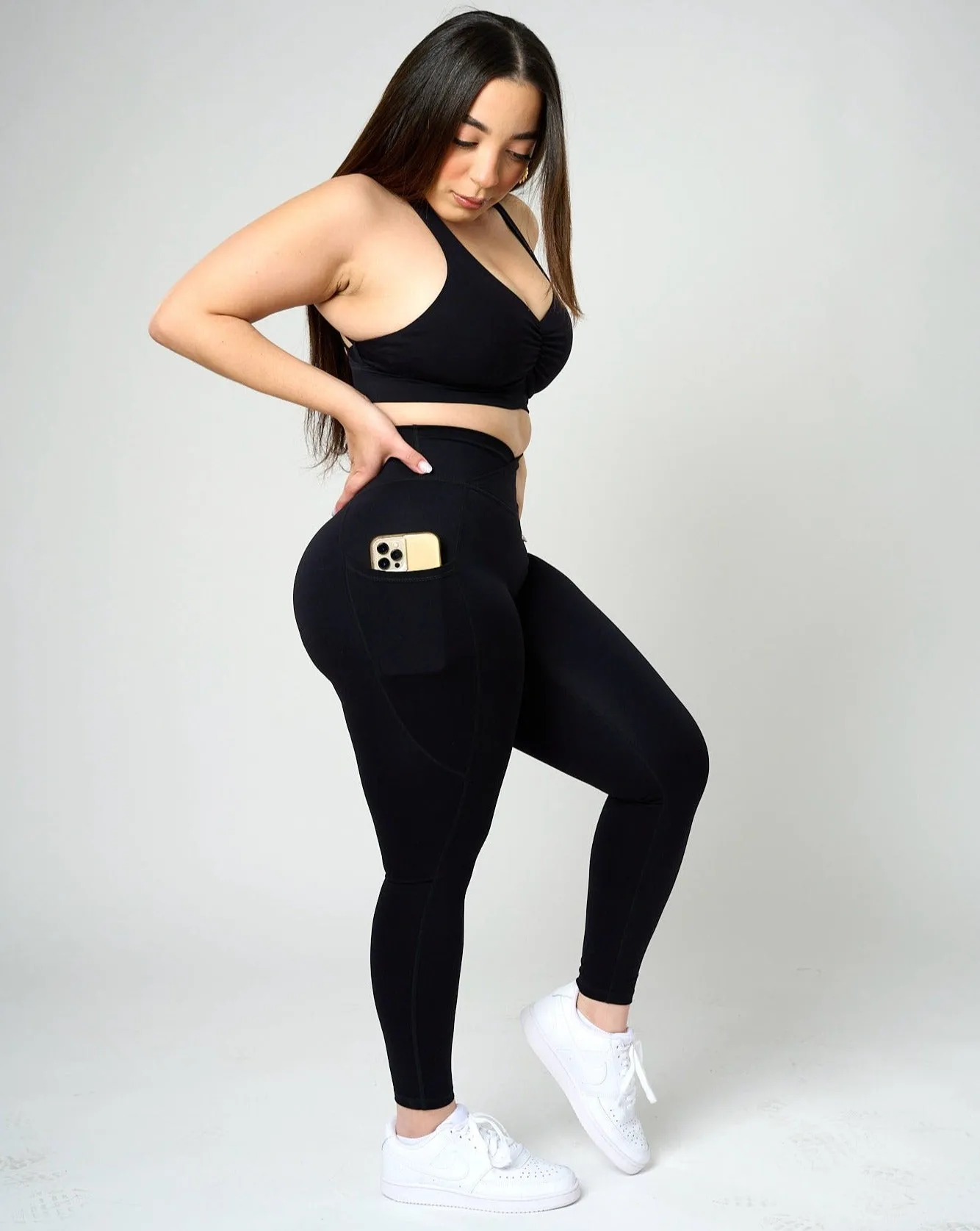 Maria High Rise Pocket Leggings - Black