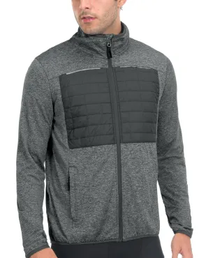 Men's Insulated Full-Zip Running Thermal Hybrid Jacket