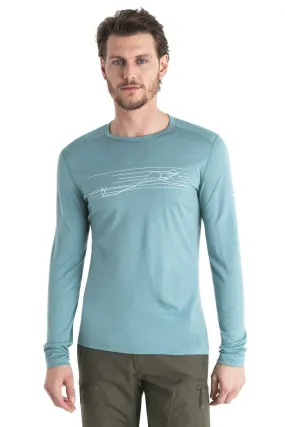 Mens Merino 200 Oasis LS Thermal Top Ski Stripes