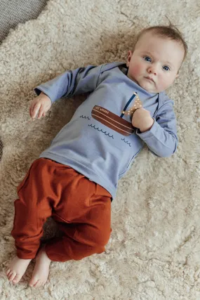 Merino Emerson Baby Leggings - Rust