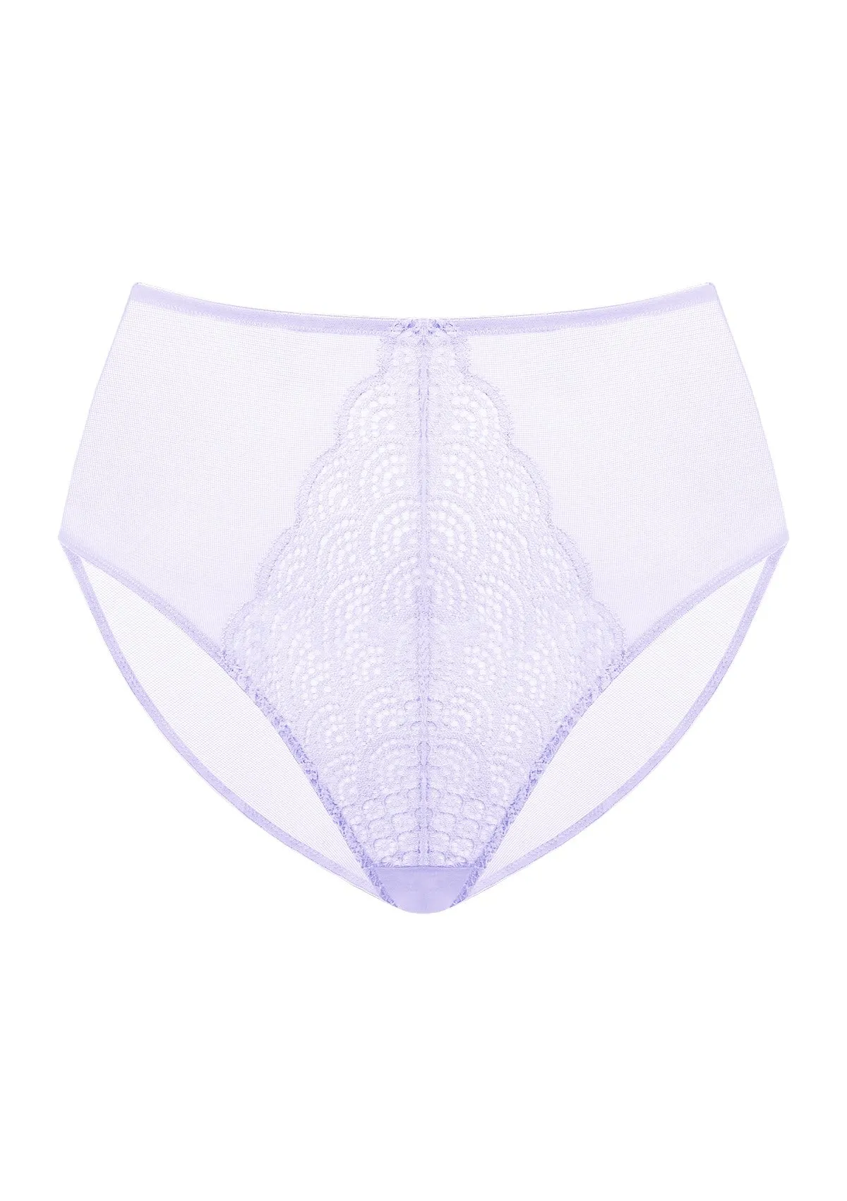 Mermaid High-Rise Light Purple Lace Brief Underwear