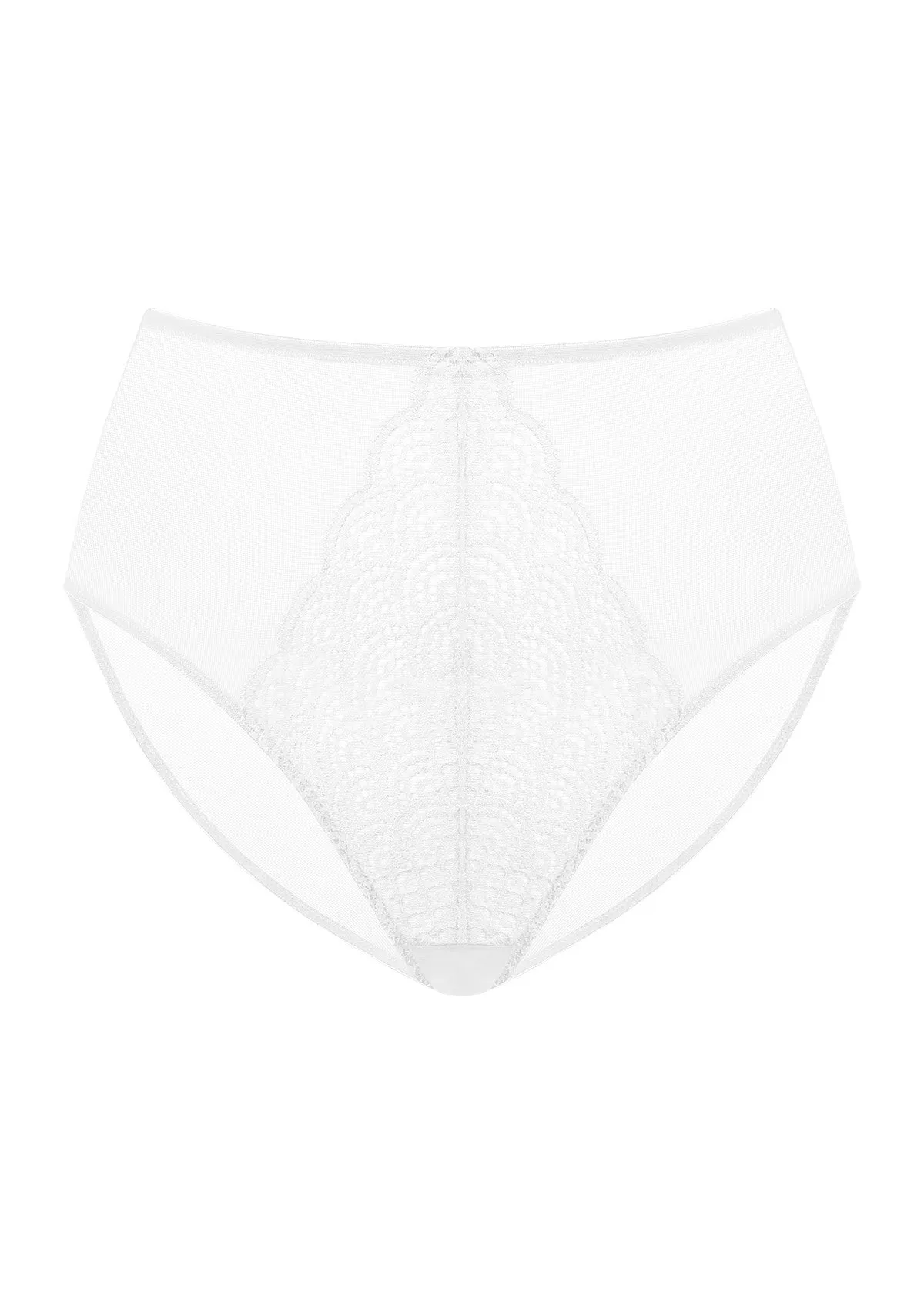 Mermaid High-Rise White Lace Brief Underwear