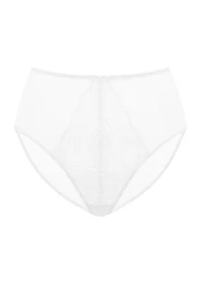 Mermaid High-Rise White Lace Brief Underwear