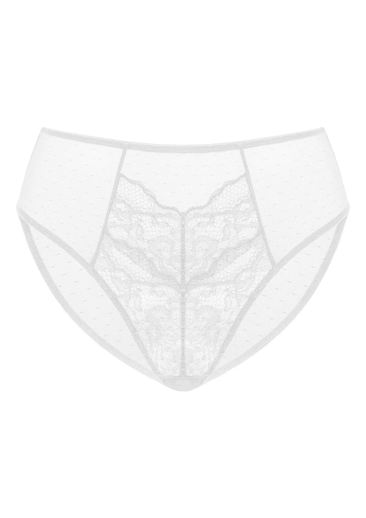 Momship Enchante High-Rise White Lace Brief Underwear