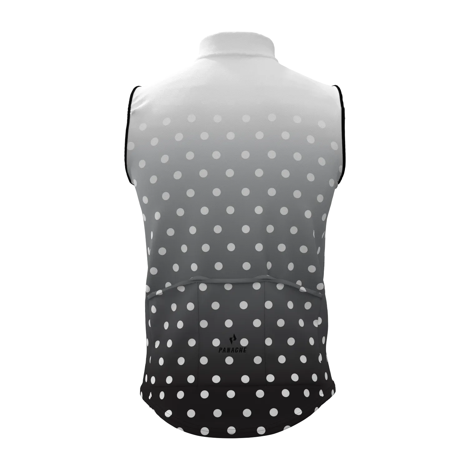 M's and W's Pro Thermal Vest - Black & White Fade Dots