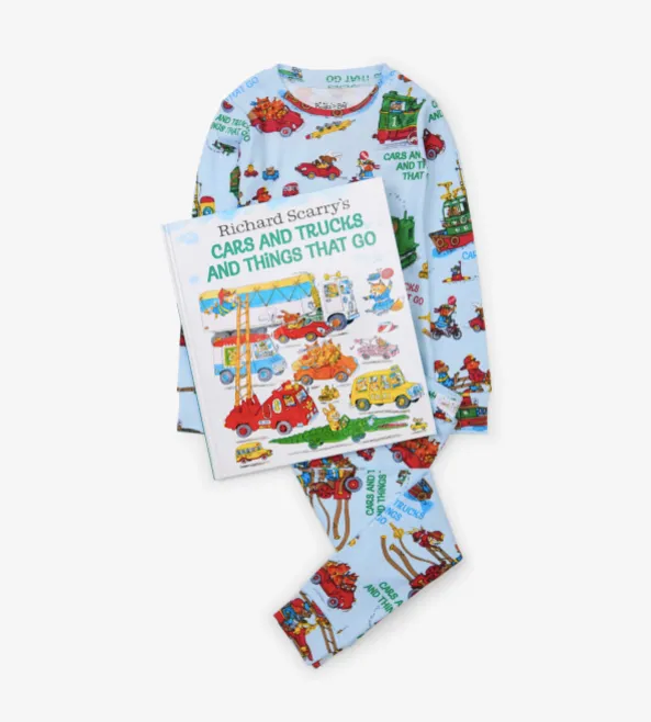 Pajamas and Book Set - Cars and Trucks