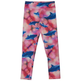 Pink Dolphin Hybrid Youth Leggings UPF 50 