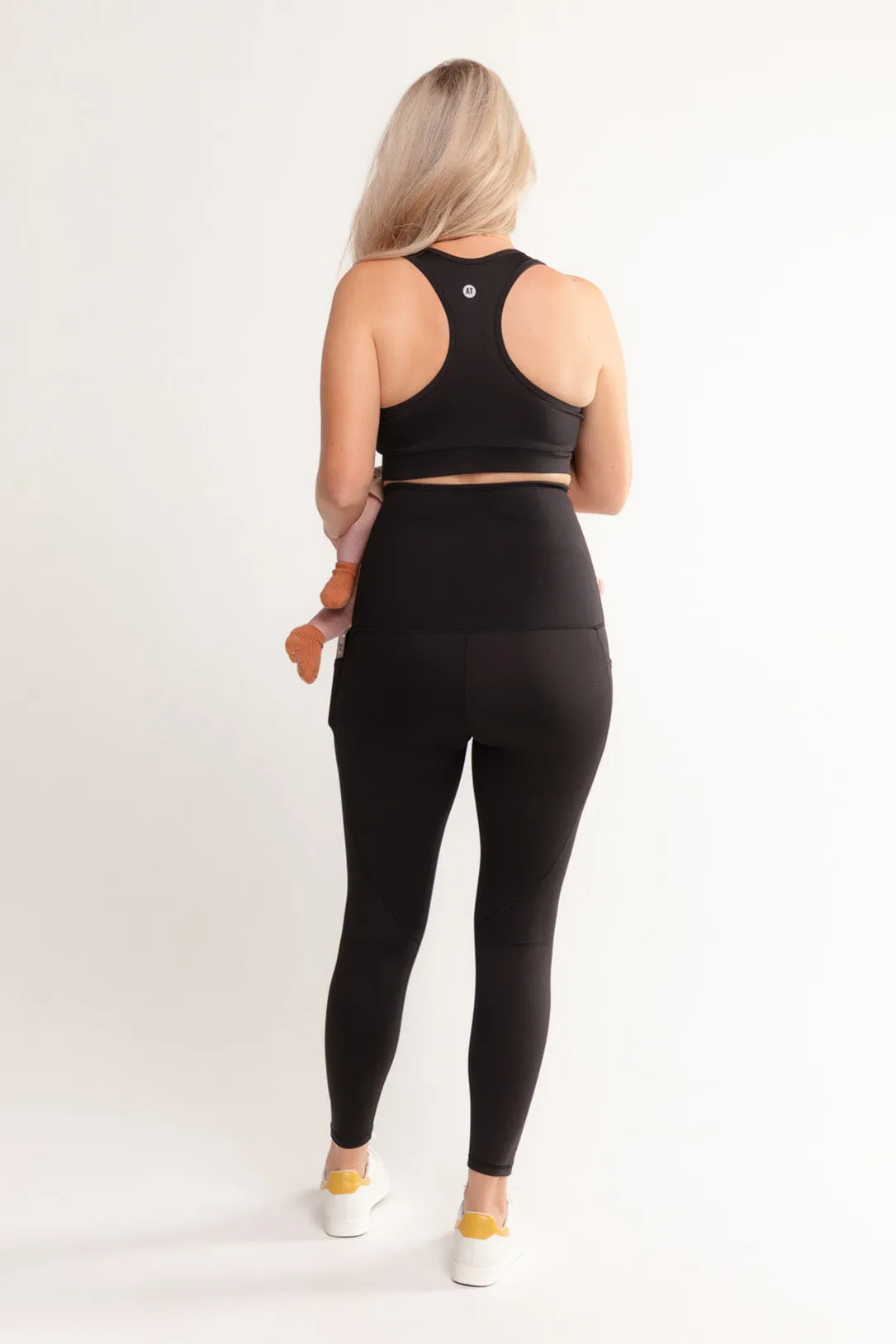 Postpartum Leggings With Pockets Full-Length - Black