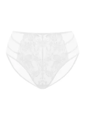 Pretty In Petals White High-Rise Lace Brief Underwear