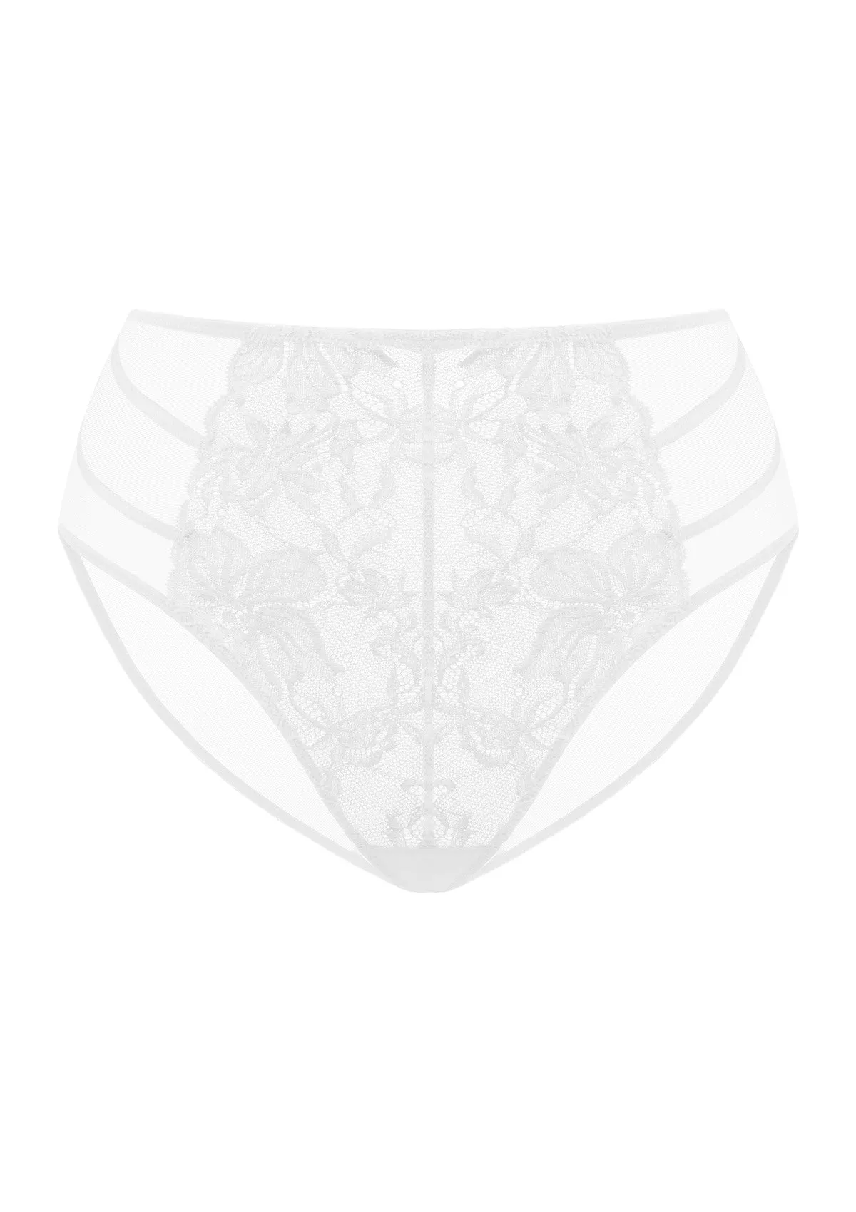 Pretty In Petals White High-Rise Lace Brief Underwear