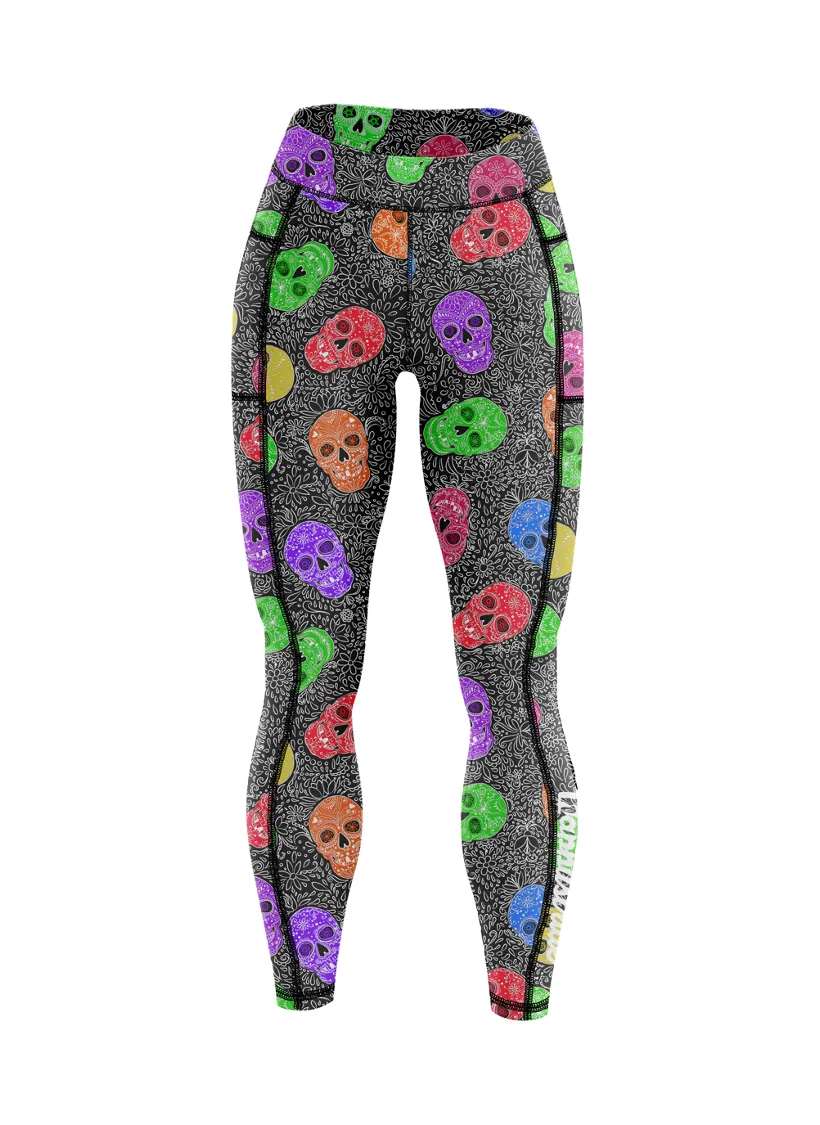 "Never a dull skull" leggings