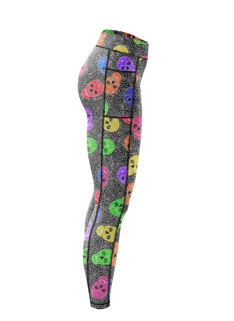 "Never a dull skull" leggings