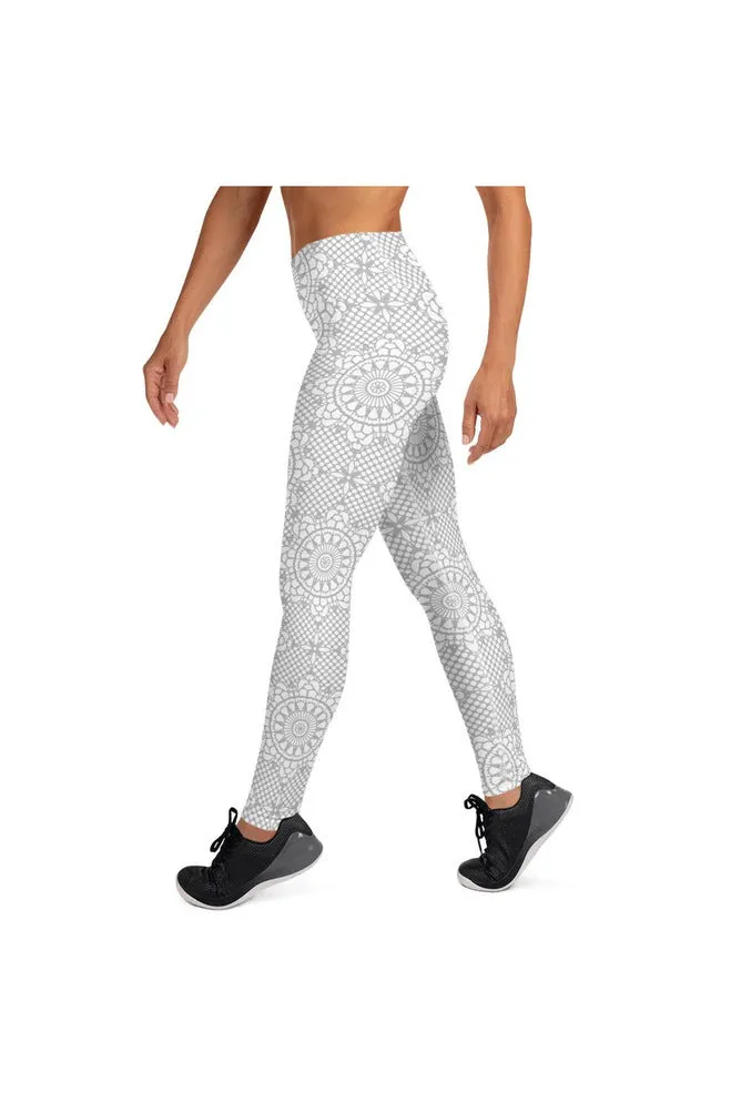 Silver Mandala Yoga Leggings