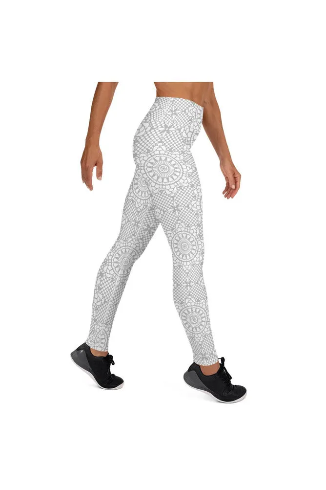 Silver Mandala Yoga Leggings