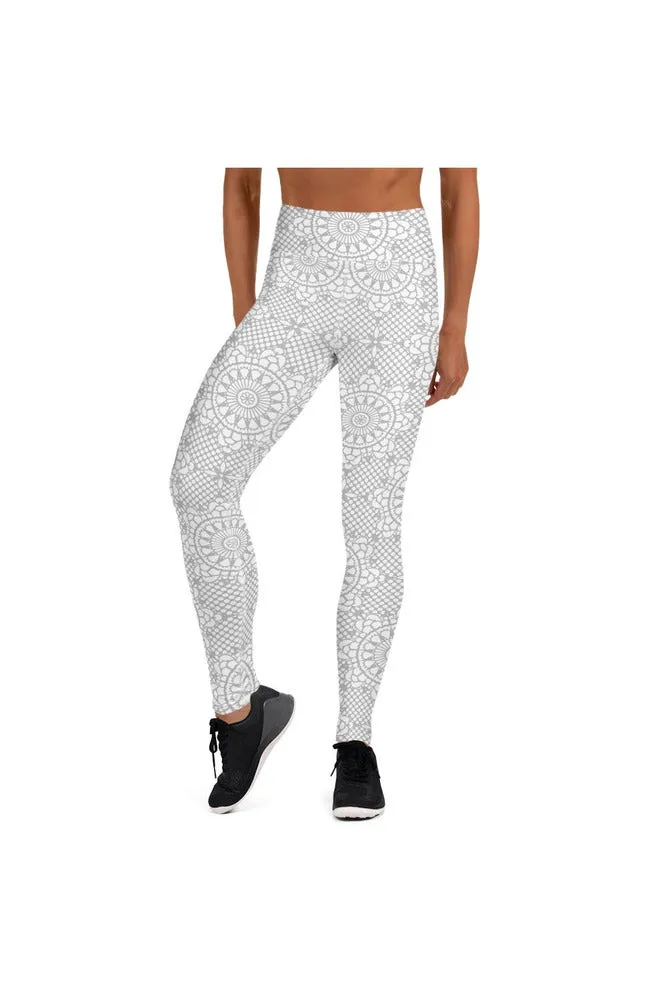 Silver Mandala Yoga Leggings