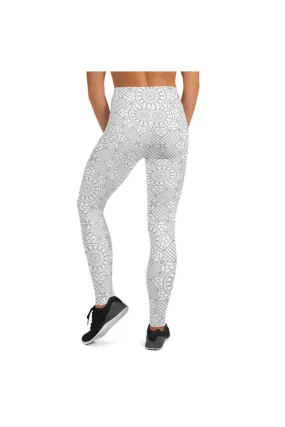 Silver Mandala Yoga Leggings