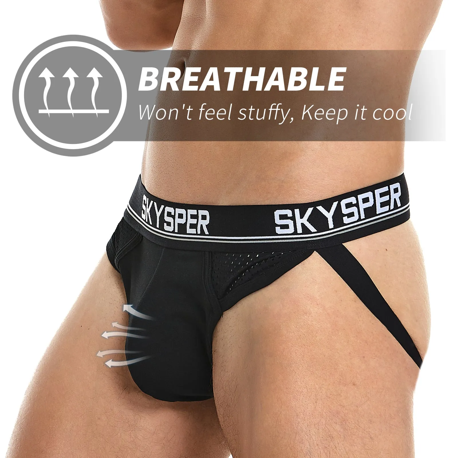 SKYSPER 26SK - Men's Cotton Jockstrap Underwear Athletic Supporter