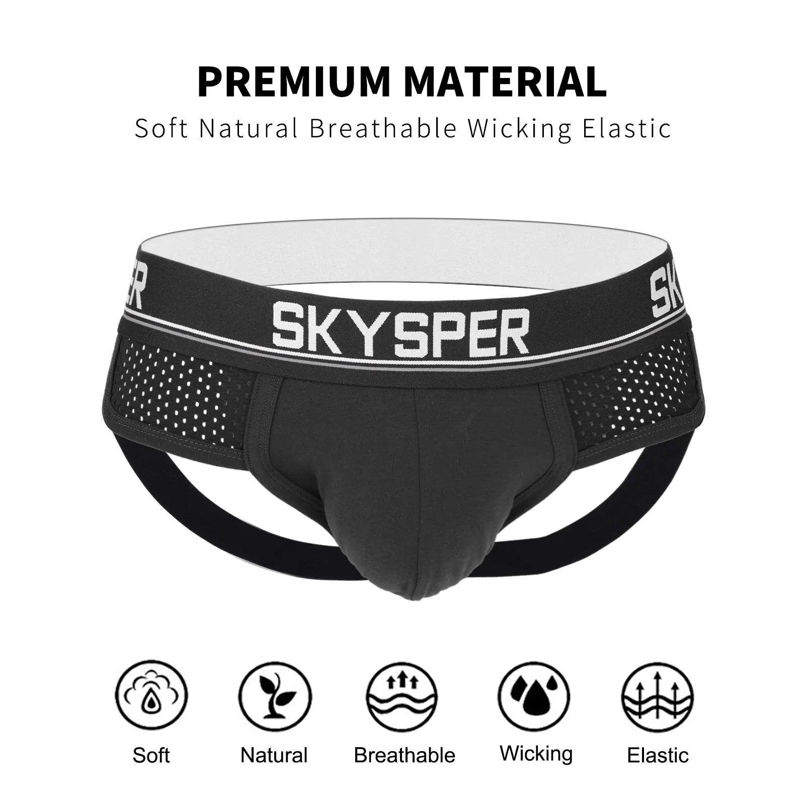 SKYSPER 26SK - Men's Cotton Jockstrap Underwear Athletic Supporter