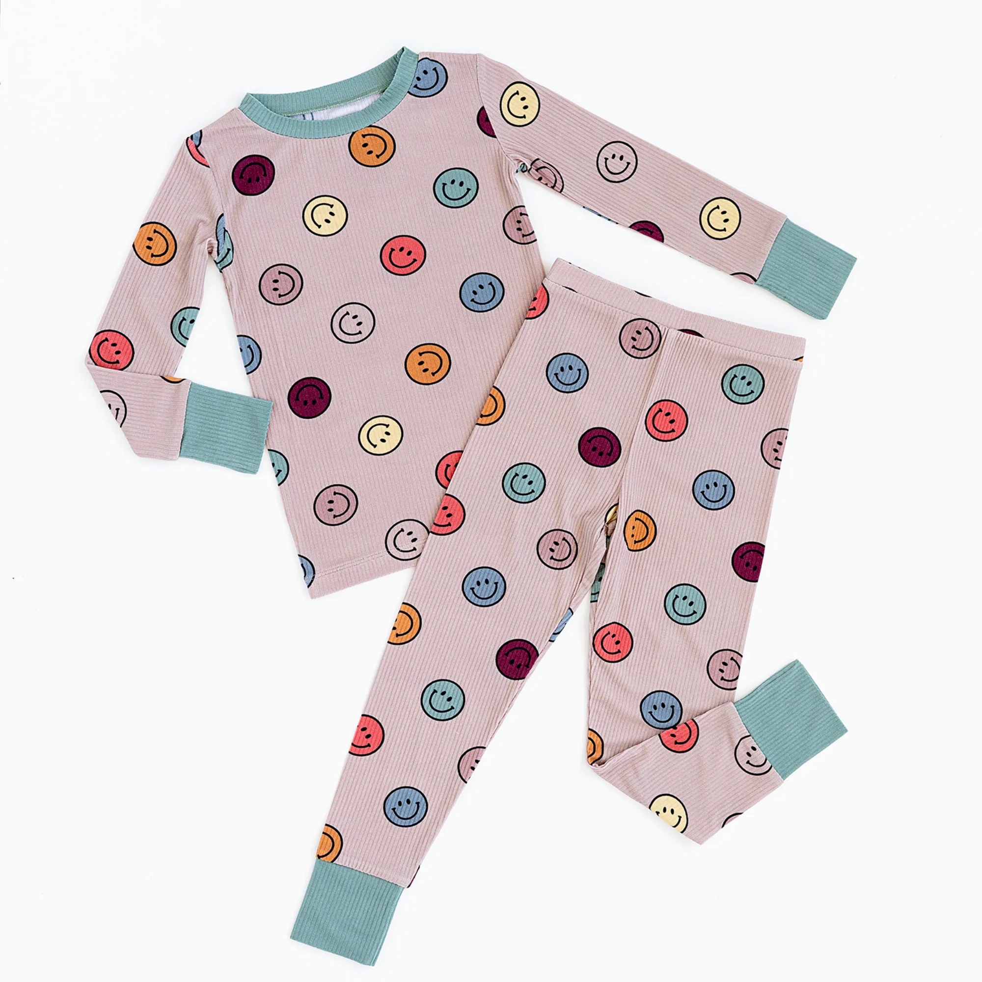 Smiley and I Know It Toddler/ Big Kid Ribbed Pajamas