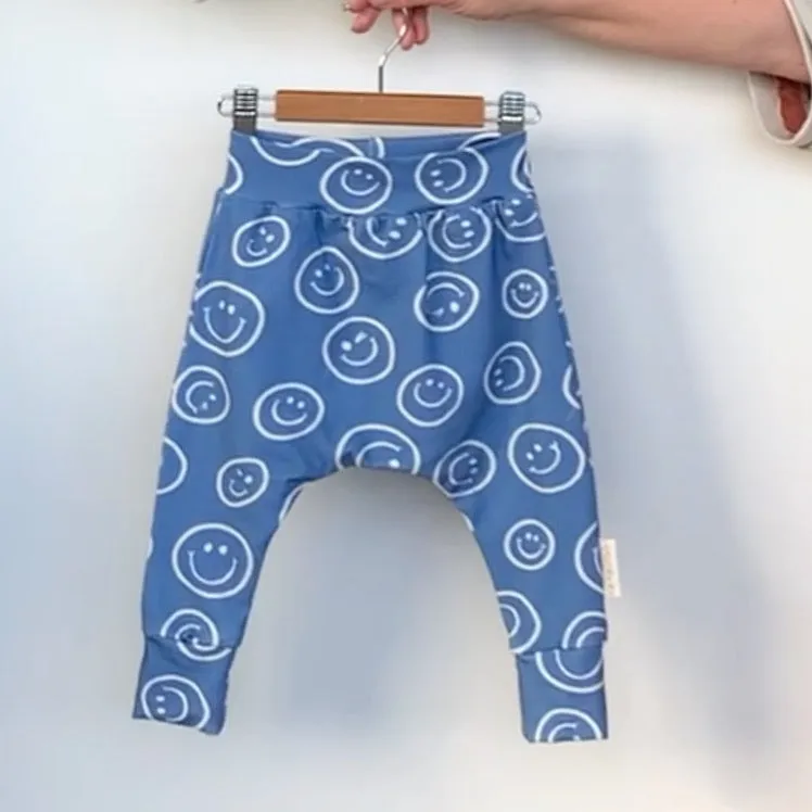 SMILEY baby leggings - blue