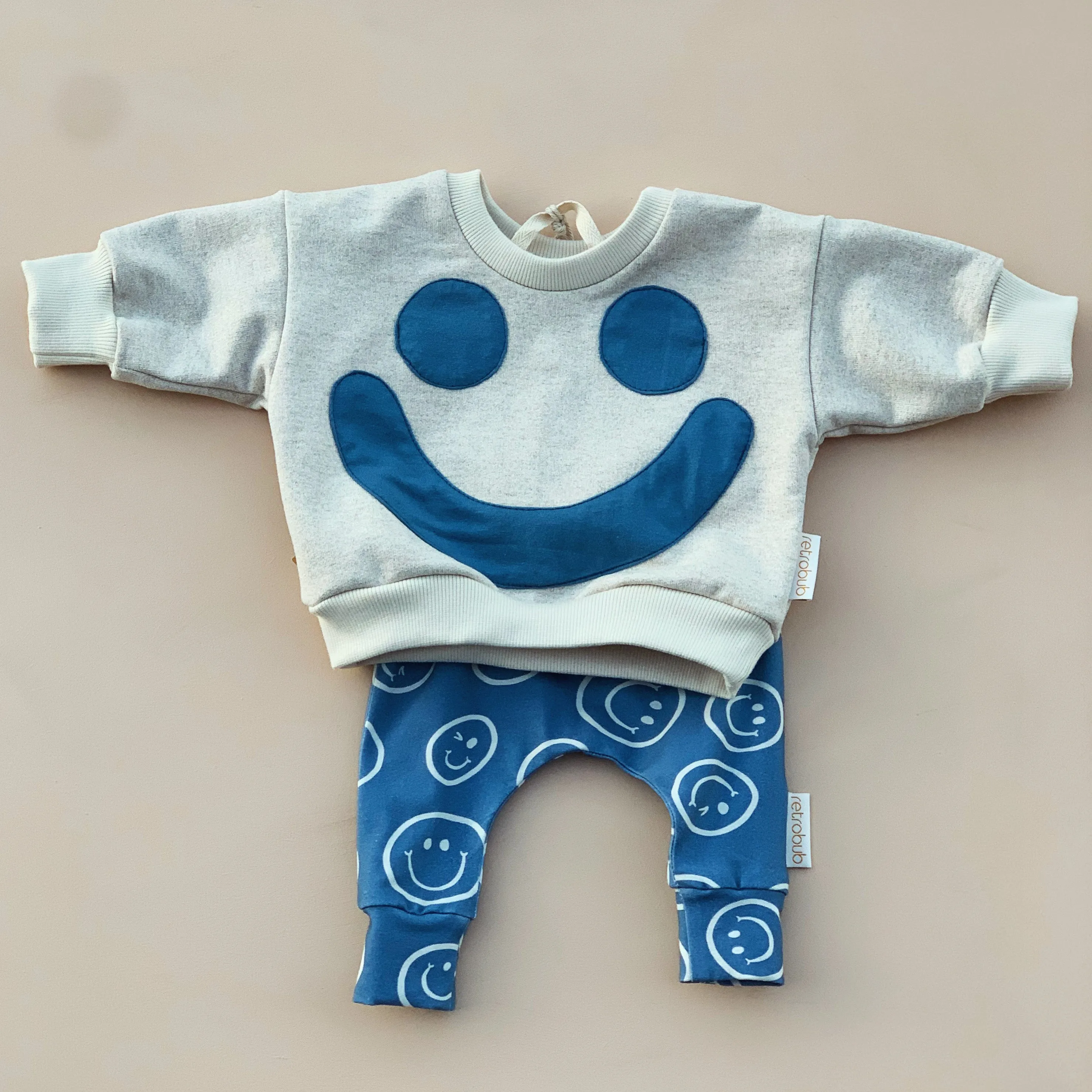 SMILEY baby leggings - blue