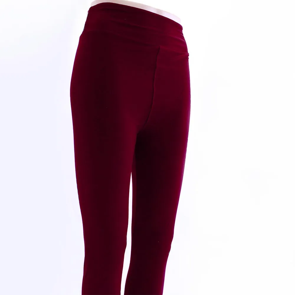 Solid Burgundy Leggings