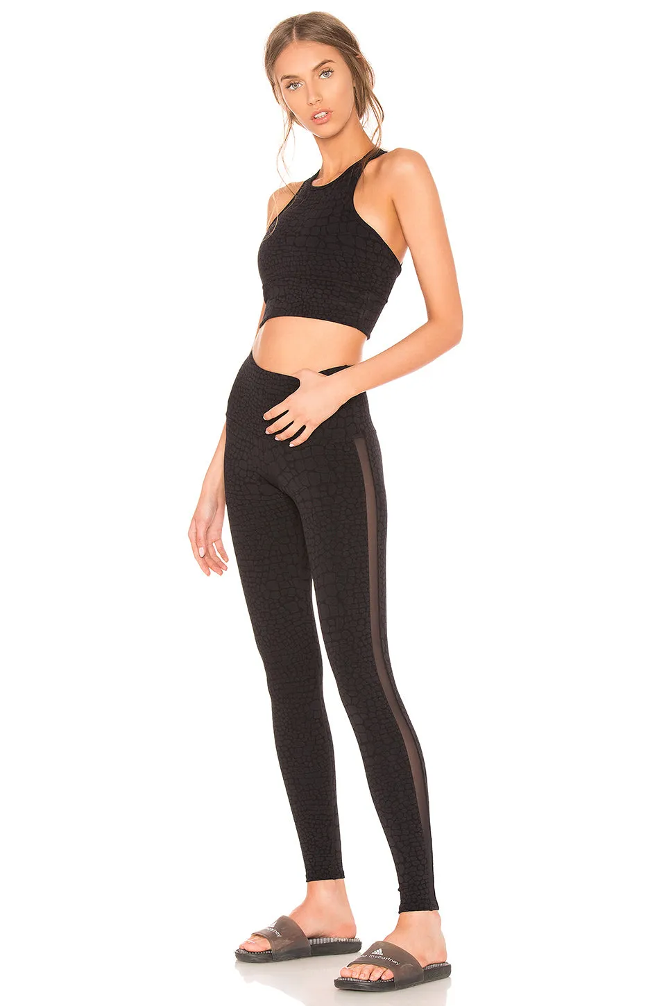 Strut This Gemma Mesh Stripe Giraffe Leggings