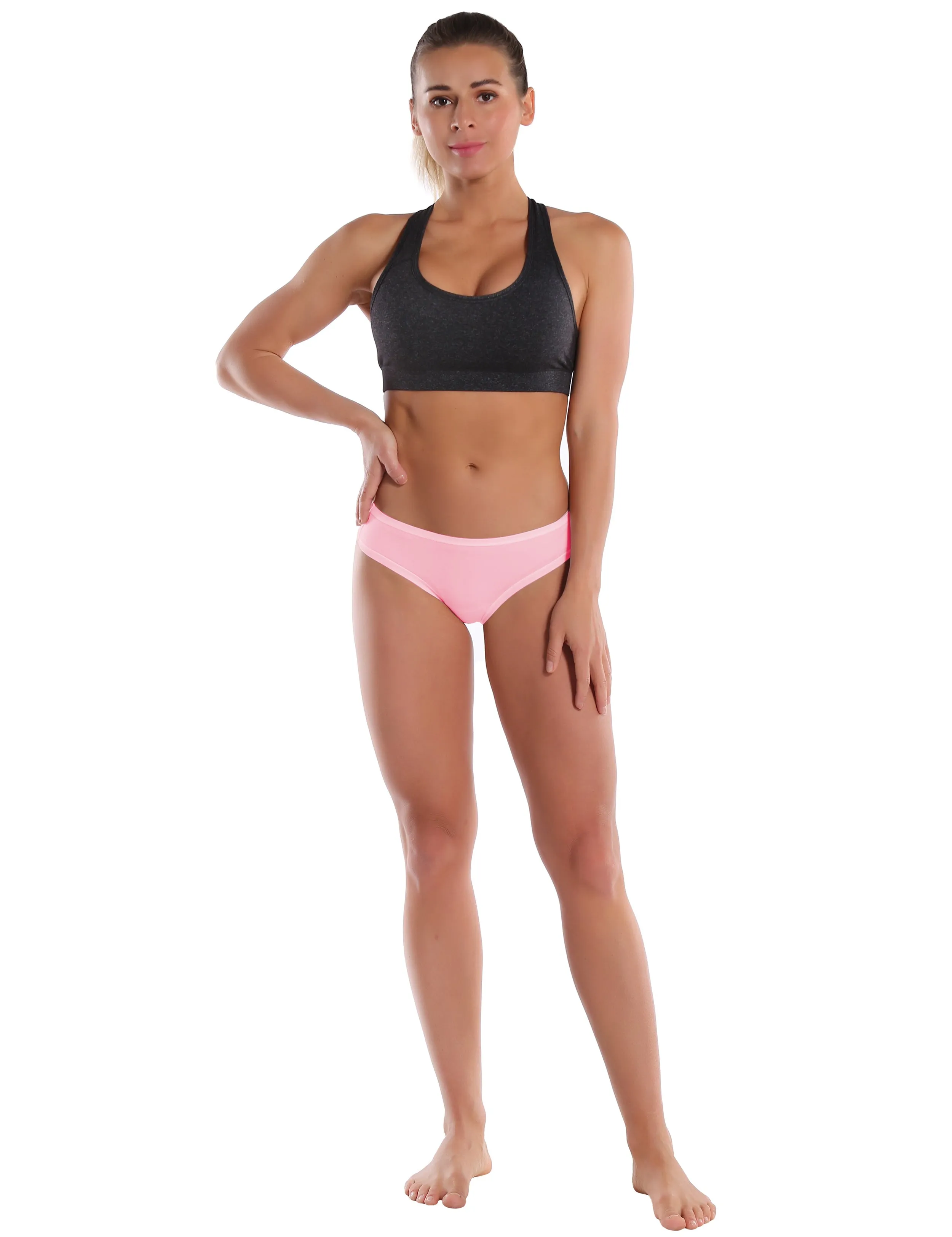 Super Soft Modal Sports Bikini Underwear lightpink_yogastudio