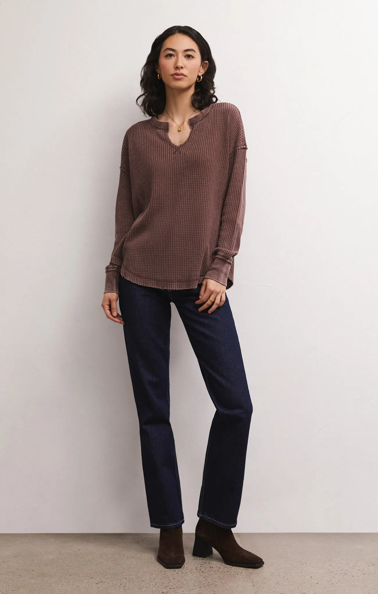 The Driftwood Thermal Long Sleeve Top