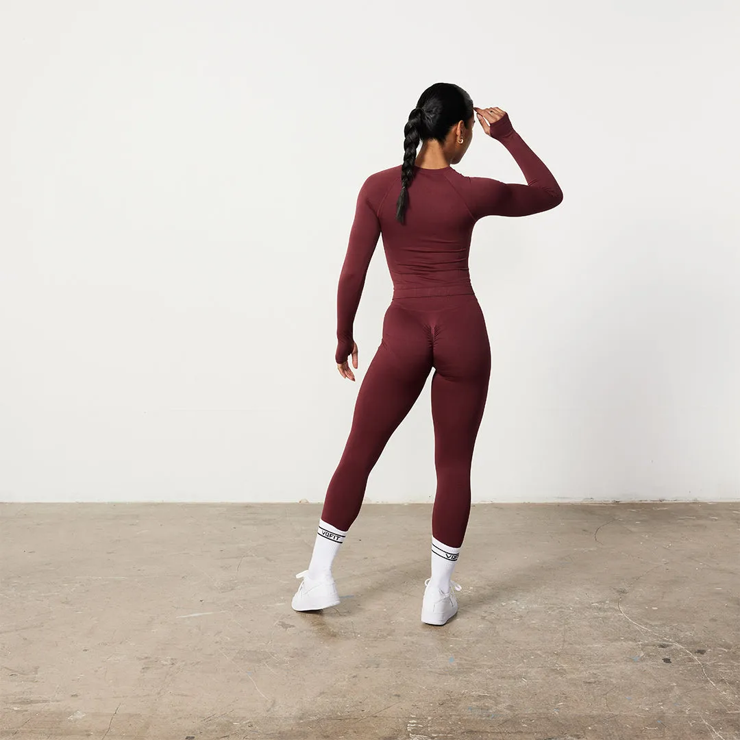 Vanquish Elevate Seamless Burgundy Leggings