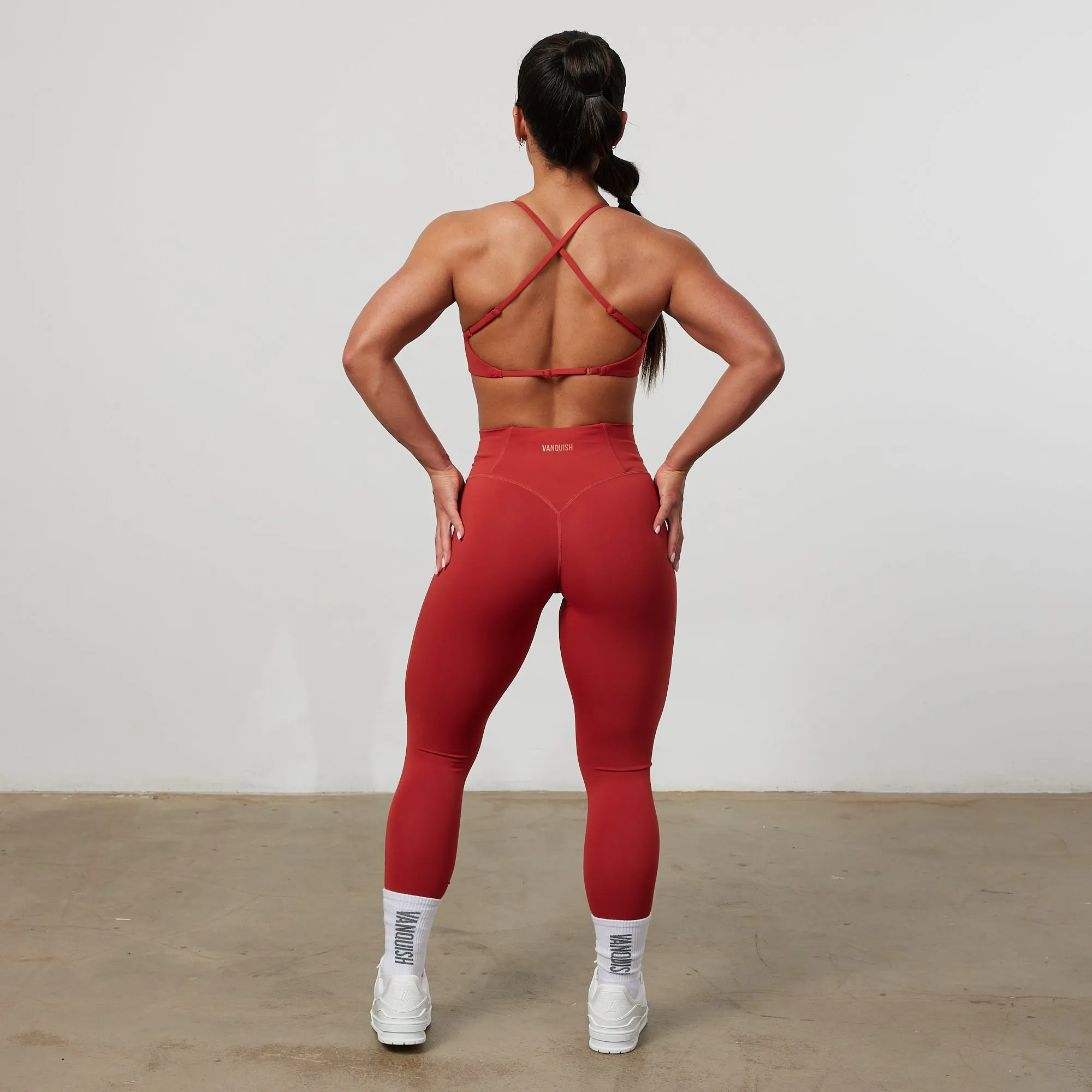 Vanquish Enhance Chilli Red Ruched Leggings