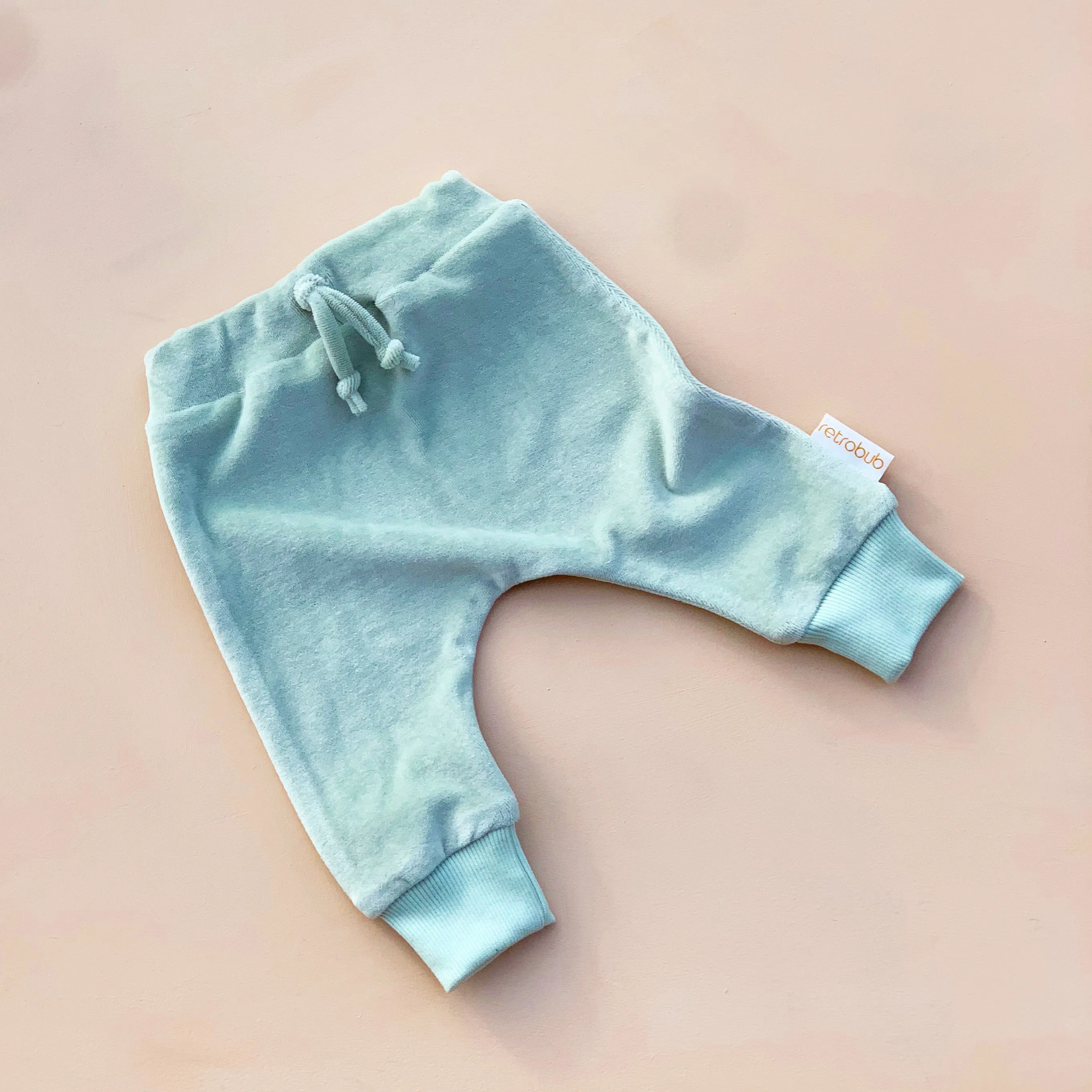 VELOUR baby leggings - SAGE